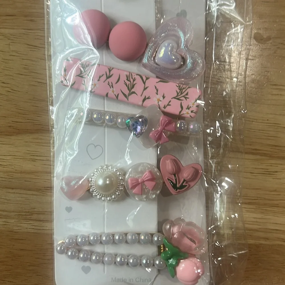Panda Hair Clip and assorted clips Set for Kids